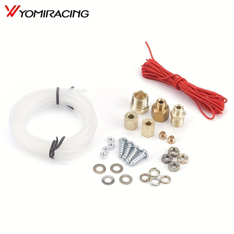 New Mechanical 3-in-1 Gauge Set (Chrome Silver Iron Frame + White Dial, Voltage 8-16V + Water Temp 150-270°F + Oil Pressure 0-100Psi), Battery Not Included