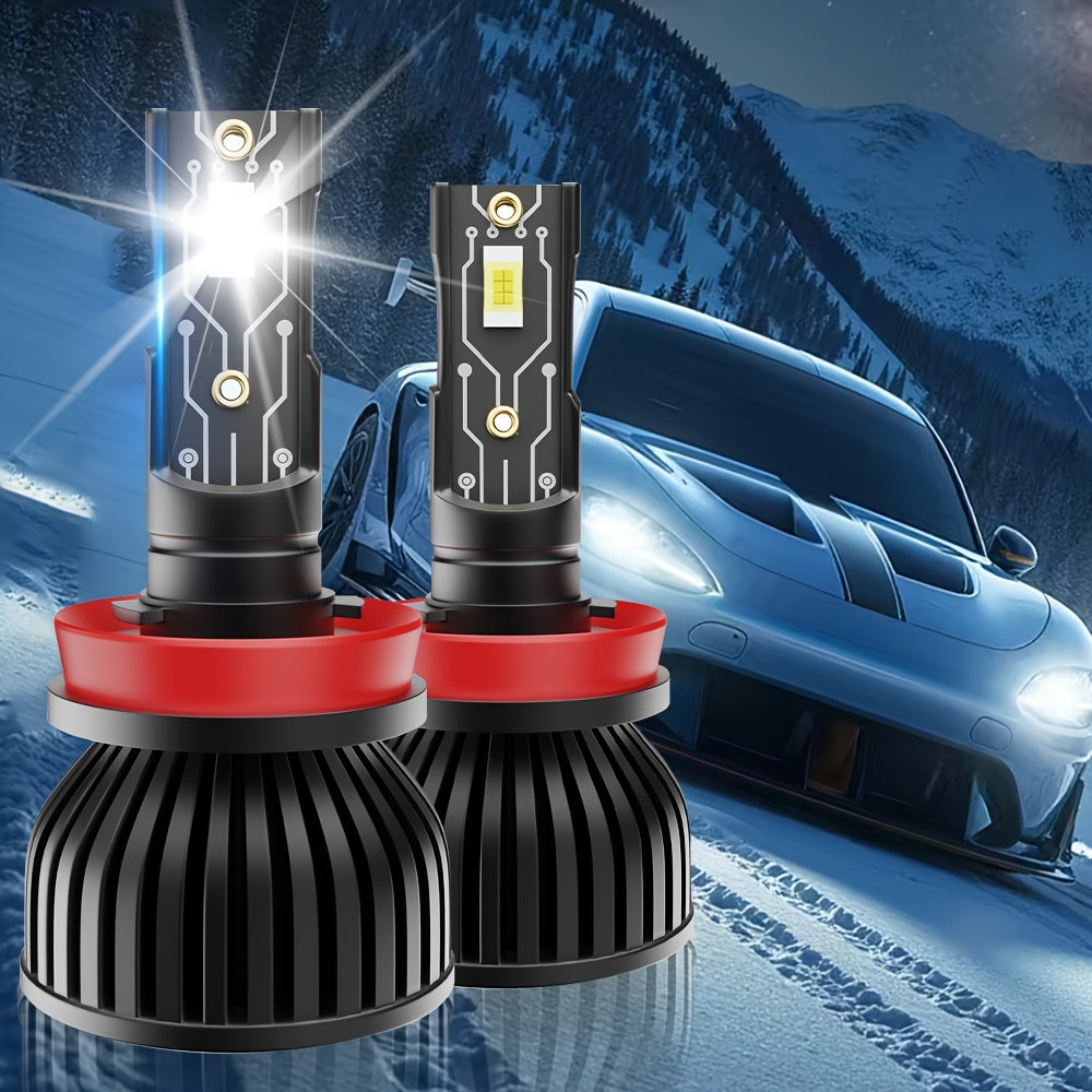 2 High Power Super Bright LED Bulbs H4/9003/HB2-C045 H7/H18/H1/H4/9003/HB2/H11/9005/H16/H9, 20000 Lumens, 6500K, 360° Beam Angle, Car Headlights, Plug-and-Play, 12V