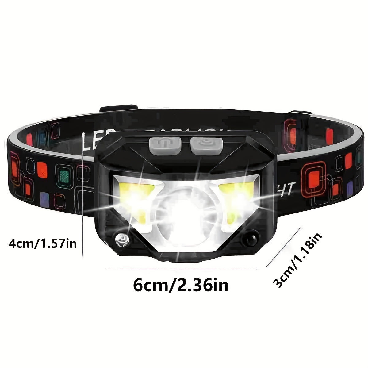 Staaricc 2/1 Pack Rechargeable Super Bright LED Headlamp, Motion Sensor Activated, 8 Lighting Modes, Red & White Light, Perfect for Outdoor Camping, Running, Fishing and Emergency
