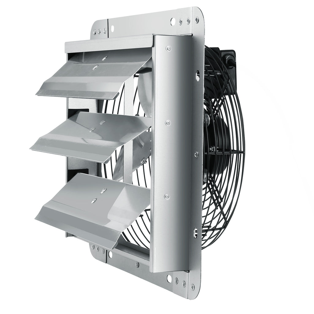 VEVOR 12" Shutter Exhaust Fan with Speed Control - AC Motor, 1000 CFM, Easy Wall Mount Installation, for Greenhouse, Garage and Shed, US Plug