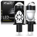TOAUTO 2-Pack H4 LED Mini Projector Lens LED Car Headlight Bulbs 30000LM 100W CANBUS Turbo Car Bulb H4 High/Low Beam Fog Light Bulb 12V 24V, No Battery Included