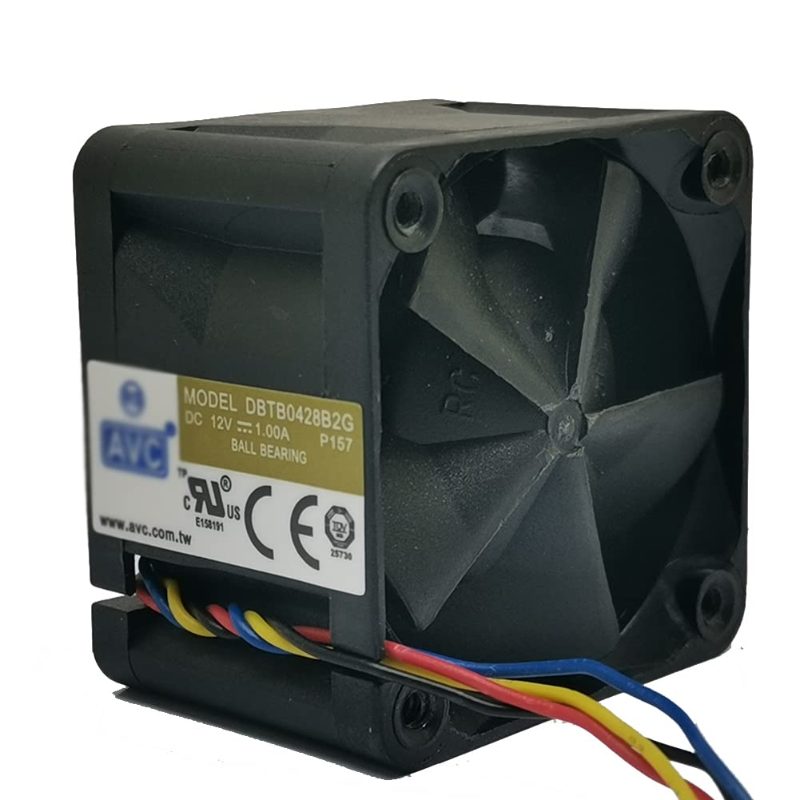 NNL DBTB0428B2G 40mm High-Performance Cooling Fan, AVC 4028, 12V 1A, High-Speed Server Fan, 40×28mm, Dual Ball Bearing, 4-Wire, 4Pin PWM