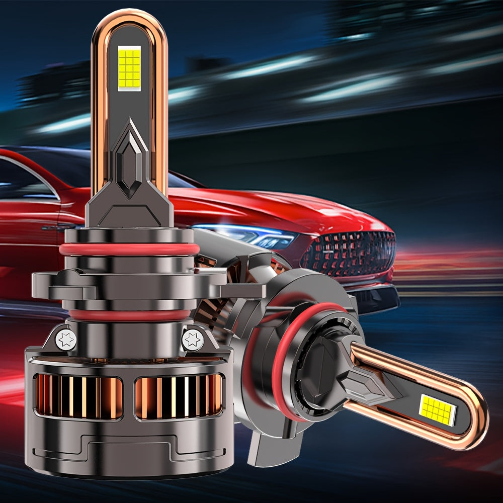 2-Pack H11 LED Headlights for Vehicles, Providing 60000 Lumens Brightness, Compatible with H1, H4, H7 and H11. Features Dual Copper Tube Heat Dissipation, 380W High Power, High/Low Beam Options, 1000% Brighter than Standard Lights