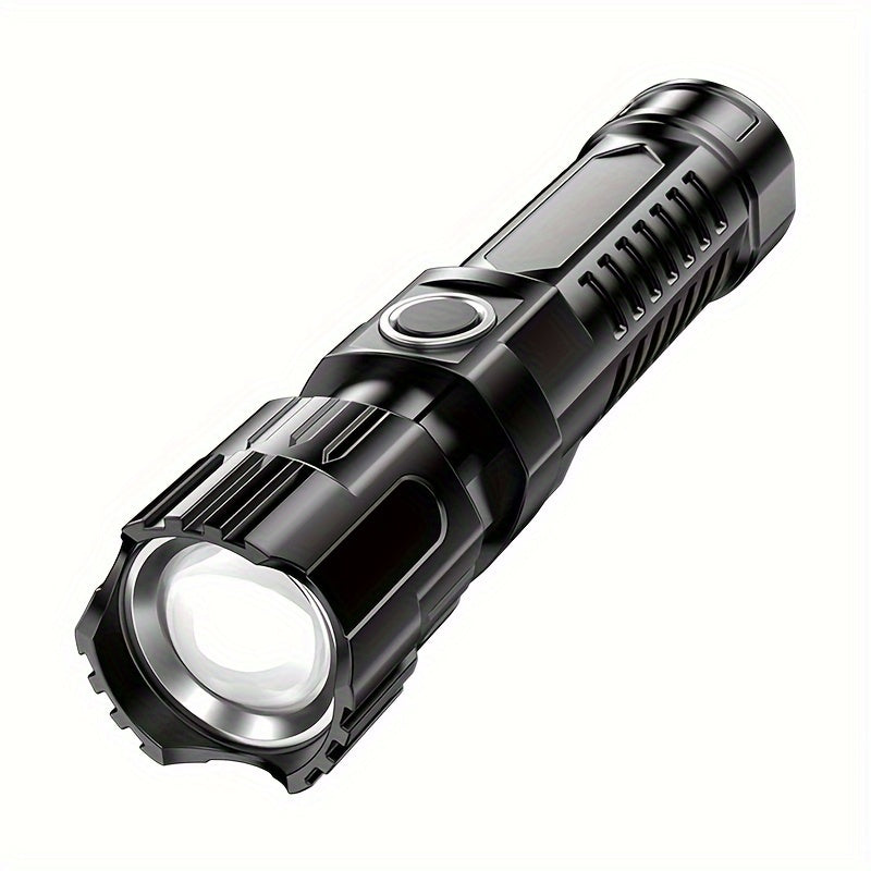 Two Ultra-Bright Flashlights, High Lumen Tactical Flashlight with 3 Modes, Zoomable, Portable Camping Flashlight for Outdoor Hiking & Home Emergency, Built-in Lithium Battery