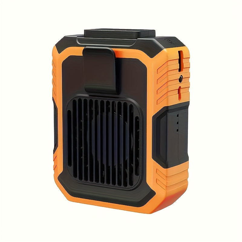 Wall Mountable Fan, USB Rechargeable Dual-Function Multi-Purpose Fan with Wind & Light Modes, Quiet Fast Cooling Dehumidifying Fan, Lanyard Design for Waist Wearing, 3 Speed Levels, Perfect for Travel & Outdoor Activities