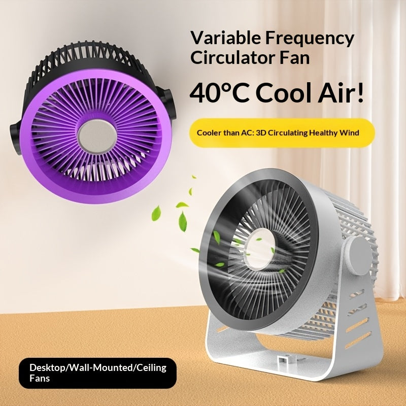 Stay Cool & Comfortable Anytime, Anywhere: 2026 Portable USB Air Circulation Fan, Ultra-Quiet, Strong Wind, Desktop & Wall-Mount Dual Use