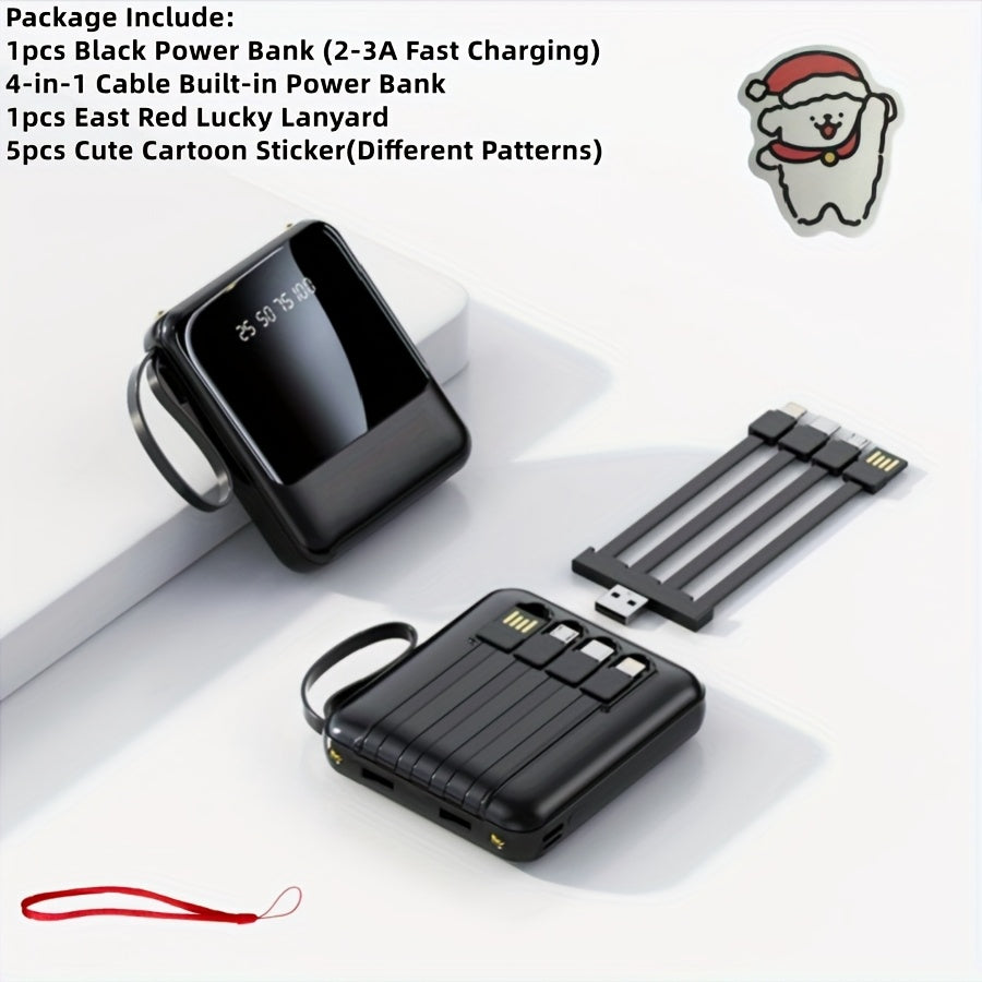 「10000mAh 大容量小尺寸，超大功率！這款迷你行動電源內建四合一多功能充電線，支援 5W/15W/22.5W 超級快充，非常適合旅行商務時使用，隨時保持您的裝置電量充足。」