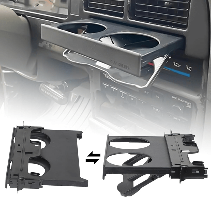 Dashboard Center Console Dual Pull-Out Cup Holder, Compatible with 1989-1995 Toyota 4Runner and Hilux, Replaces OEM Part Numbers 55620-89103, 5562089103
