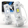 Lupu Auto 2-Pack Car Headlight LED H3 LED Light 110W 25000LM H3 Bulb Mini Size Design Wireless Car Light CSP 5530 Chip White Light 6500K + 600% Brightness, High/Low Beam, Auto Modification Accessory Plug-and-Play