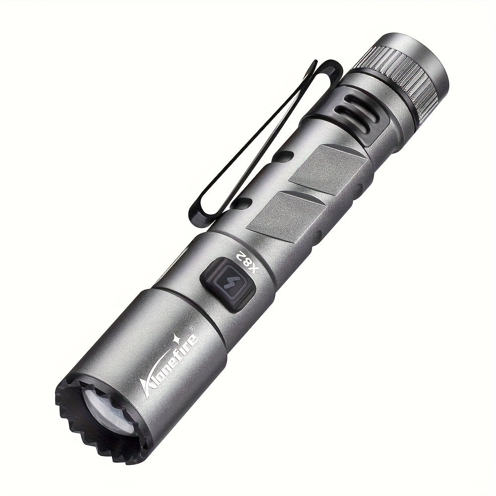2 Pack Mini Zoom High-Brightness Pen Light, Palm-Sized LED Flashlight, Type-C USB Rechargeable Portable Night Light & Emergency Light, Pocket-Sized Magnetic Flashlight for Women's Bags, Outdoor Camping
