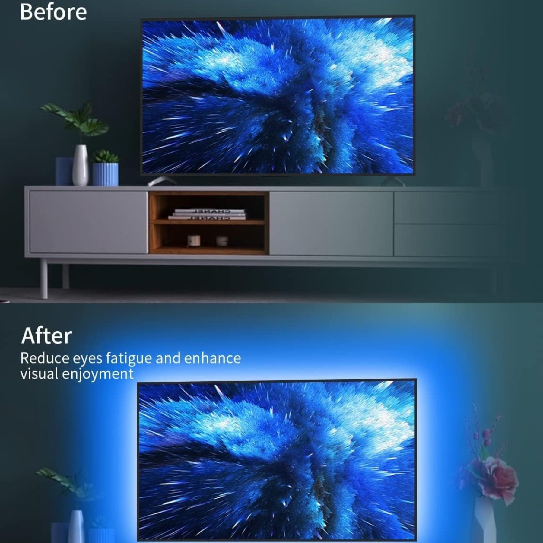 RGB 5050 LED灯带配24键控制器，变色发光LED灯串，39.37英寸至1574.8英寸LED灯带，适用于卧室、厨房、电视背景墙及节日装饰（圣诞节、万圣节、生日）