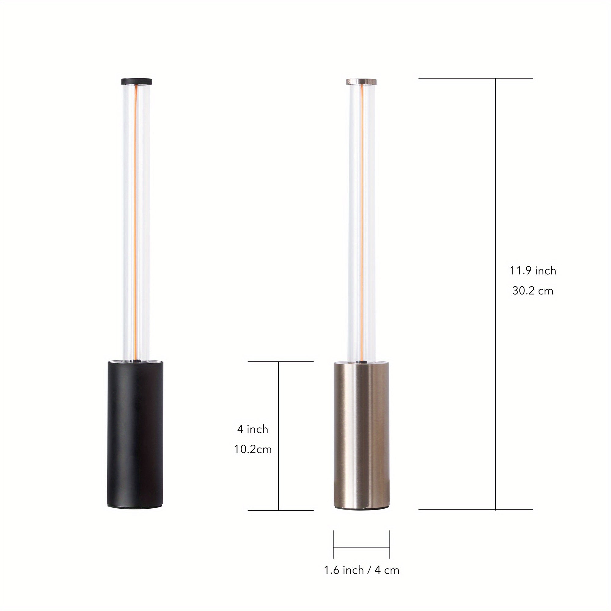 Wireless light, small light for small spaces, rechargeable battery-powered light, mini touch light, mood lighting, portable camping light, suitable for restaurants, bars, patios, bedside, bookshelves