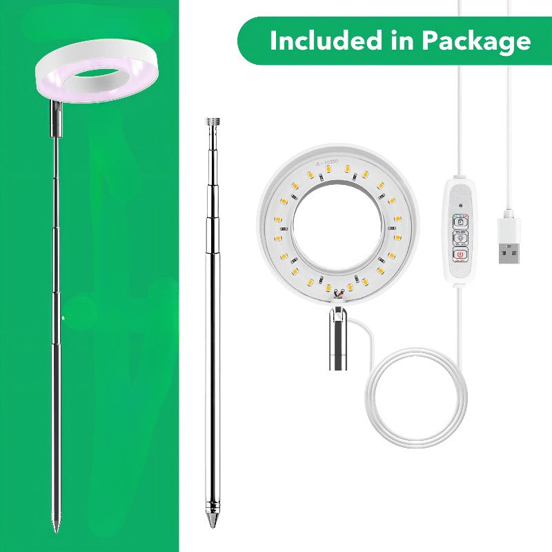 LED Full Spectrum Plant Grow Light, Adjustable Desktop Plant Light Strip with 2/4/8H Auto Timer, Summer-like Sunlight for Plants, 4 Dimming Levels, Height Adjustable 8-26 Inch, Ideal for Indoor Plant Growth