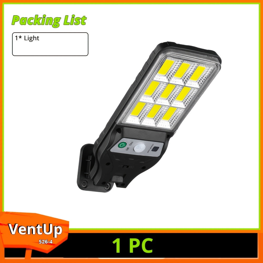 1/2 Pack COB Solar Exterior Wall Light, Smart Motion Sensor Switch, 3 Lighting Modes, Solar Charging Outdoor Street Light, Perfect for Outdoor Garden Lighting, Garden, Patio, Street Light, Porch Light, Home Lighting