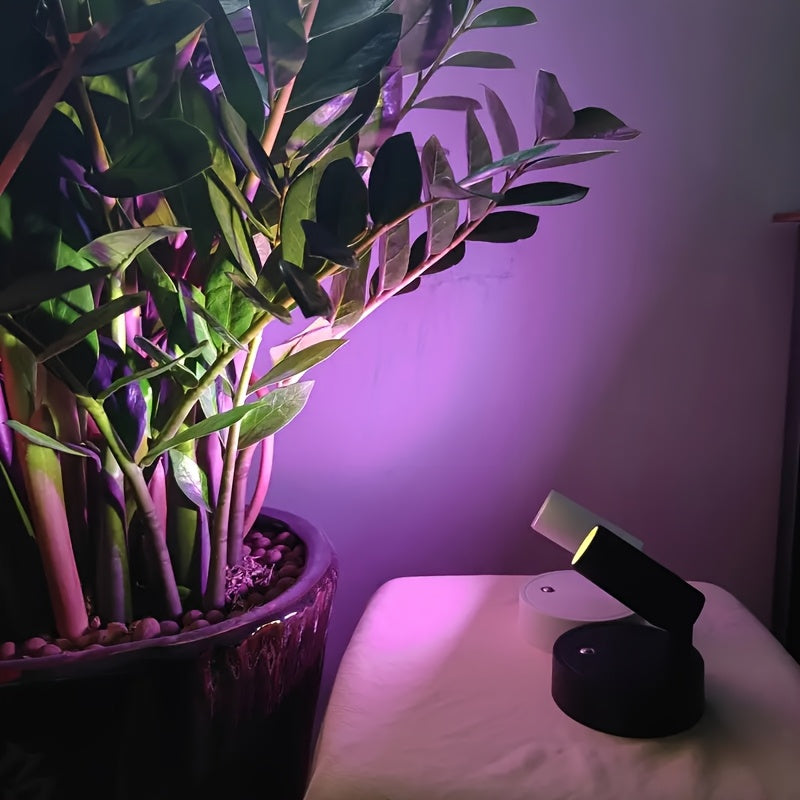 Rechargeable color LED spotlight | Indoor color-changing wall light with fixed light color switch, detachable lamp, motion sensor control, plastic lampshade | Perfect for plants, murals, display decoration, home parties, festive atmosphere