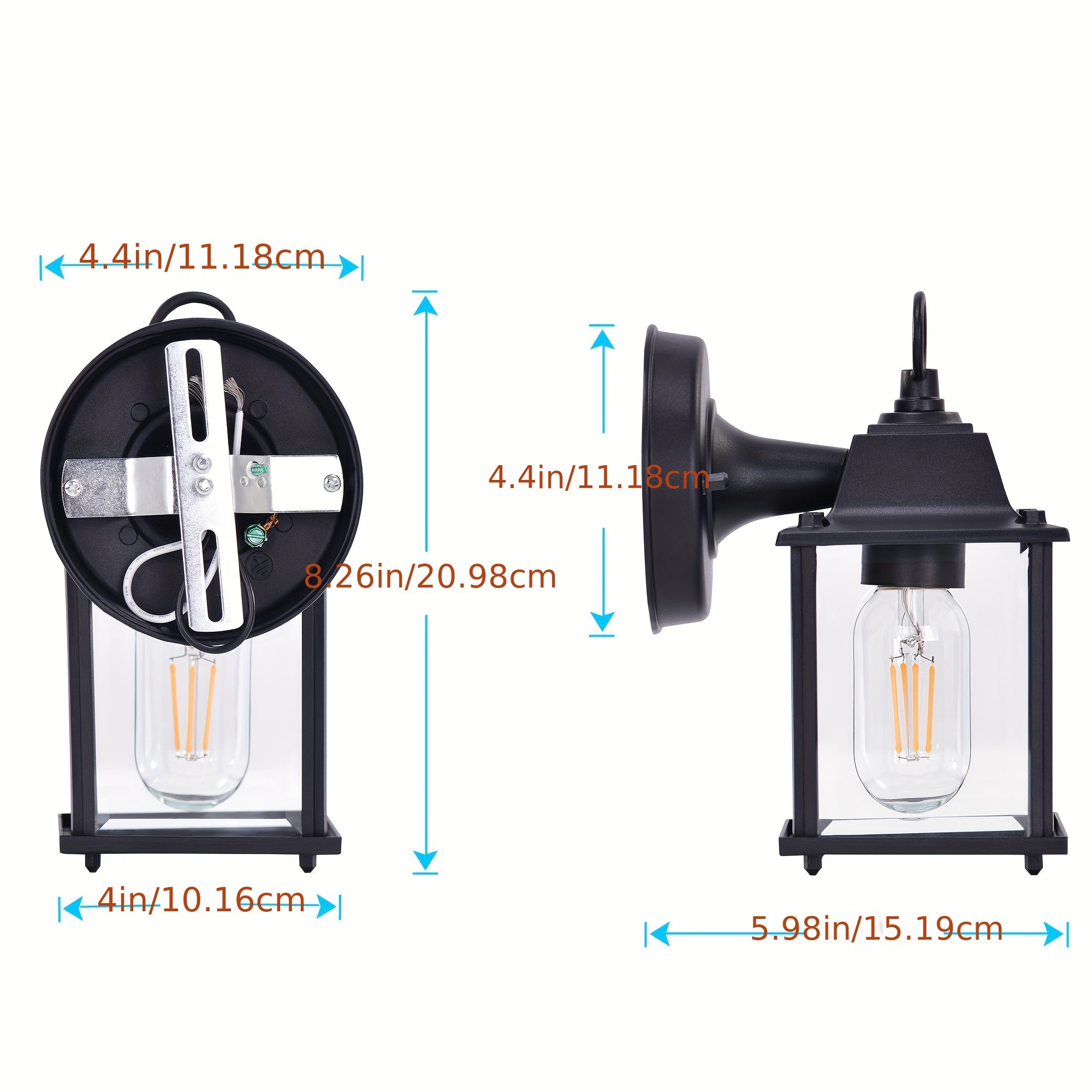 One-Piece Die-Cast Aluminum Outdoor Wall Light, Modern European-American Style, Durable, Corridor, Garden, Doorway Lighting Wall Sconce