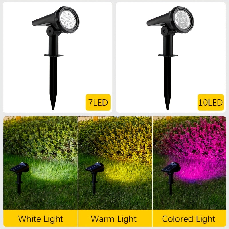 Solar lawn light, super bright recessed courtyard light, dimmable home garden landscape lighting lamp