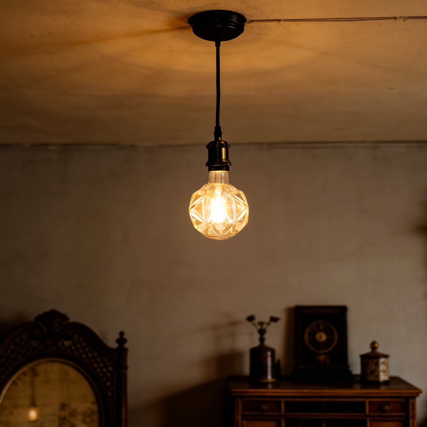1 piece, vintage LED large lotus bulb G120, 4W 2700K warm light equivalent to 40W, 120V E26 decorative Edison bulb, stone-shaped bulb