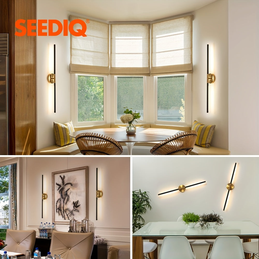 USB Type-C Rechargeable Wall Light, Removable Tube, 4400mAH, Gold, Remote Control Dimmable & Adjustable Color Temperature, Magnetic Installation, Suitable for TV Side, Sofa Background, Living Room, Hallway, Bedroom Bedside