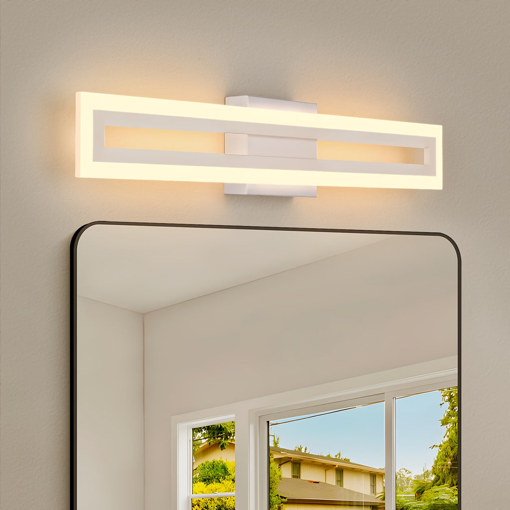 16-Inch 3000K LED Bathroom Light Fixture, Including Vanity and Mirror Wall Light