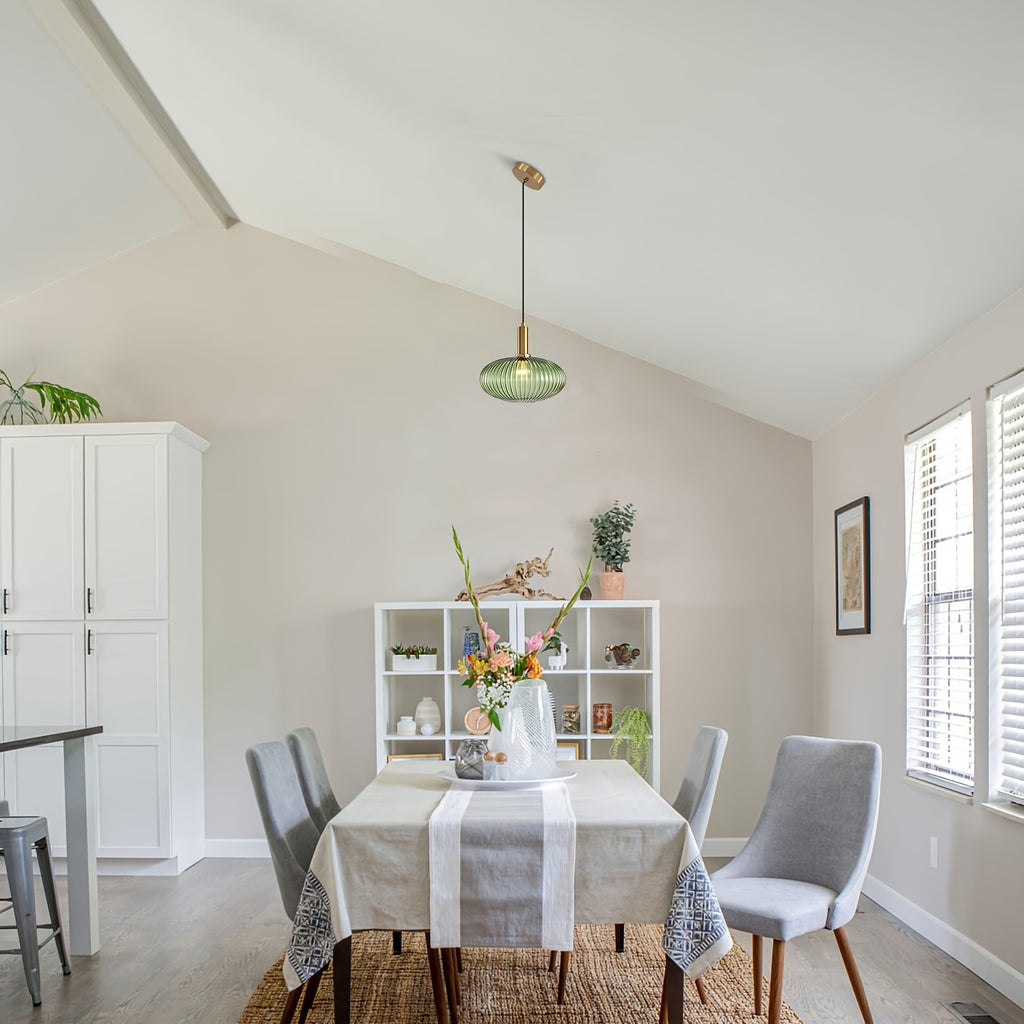 Glass pendant light, brushed gold round pendant light kitchen island large globe pendant light single hanging fixture Nordic pendant light (bulb not included)