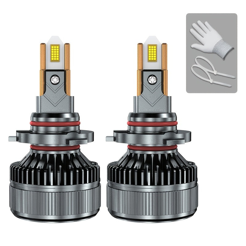 H7 H4 LED Headlight Bulbs 2-Pack, Canbus Compatible, Suitable for H1 H11 Fog Lights, Turbo Light Design, 6000K Color Temperature. Compatible with H8 H9 9005 HB3 9006 HB4 Fog Lights, for Vehicles with 12V or 24V Voltage