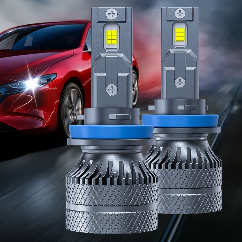 2-Pack H1 H7 H4 H11 HB3 9005 HB4 9006 9012 HIR2 Car Headlight Bulbs 30000 Lumens 350W Auto Front Headlights 12V 6500K Color Temperature