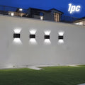 6 LED Beads / Solar Exterior Wall Light / Solar Wall Light / Outdoor Anti-Glare Lighting Solar Outdoor Light, Solar Outdoor Wall Washer Light, Double-Head Wall Light, Energy Saving, Solar Charging, Semi-Flush Mount Installation