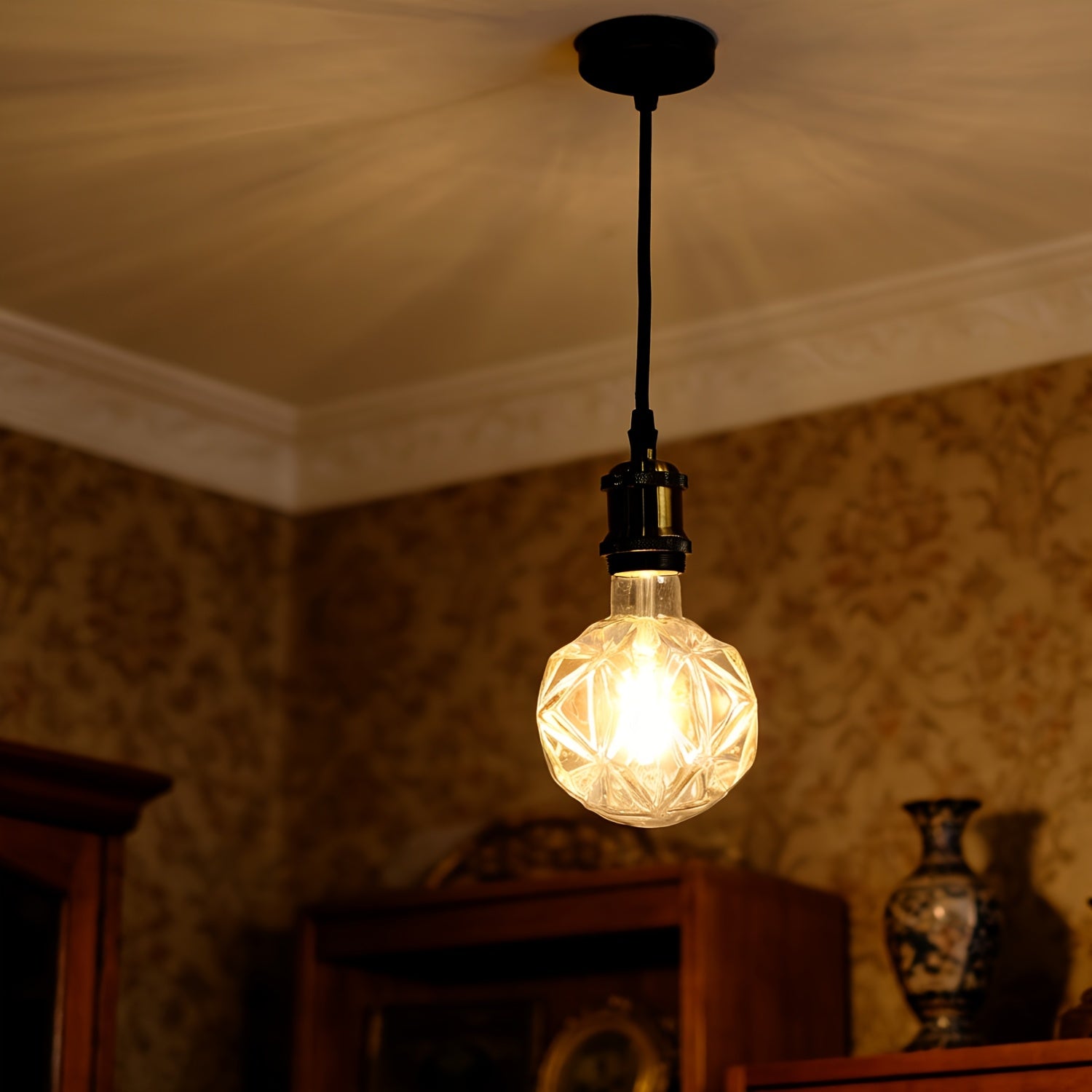 1 piece, vintage LED large lotus bulb G120, 4W 2700K warm light equivalent to 40W, 120V E26 decorative Edison bulb, stone-shaped bulb