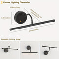 LED Art Picture Light, Rechargeable Remote Control Wall Picture Light, 3-Color Adjustable Color Temperature, Magnetic Installation, Optional Black/Gold Housing – Suitable for Wall Washing, Photography, Murals, Artwork and Display Lighting