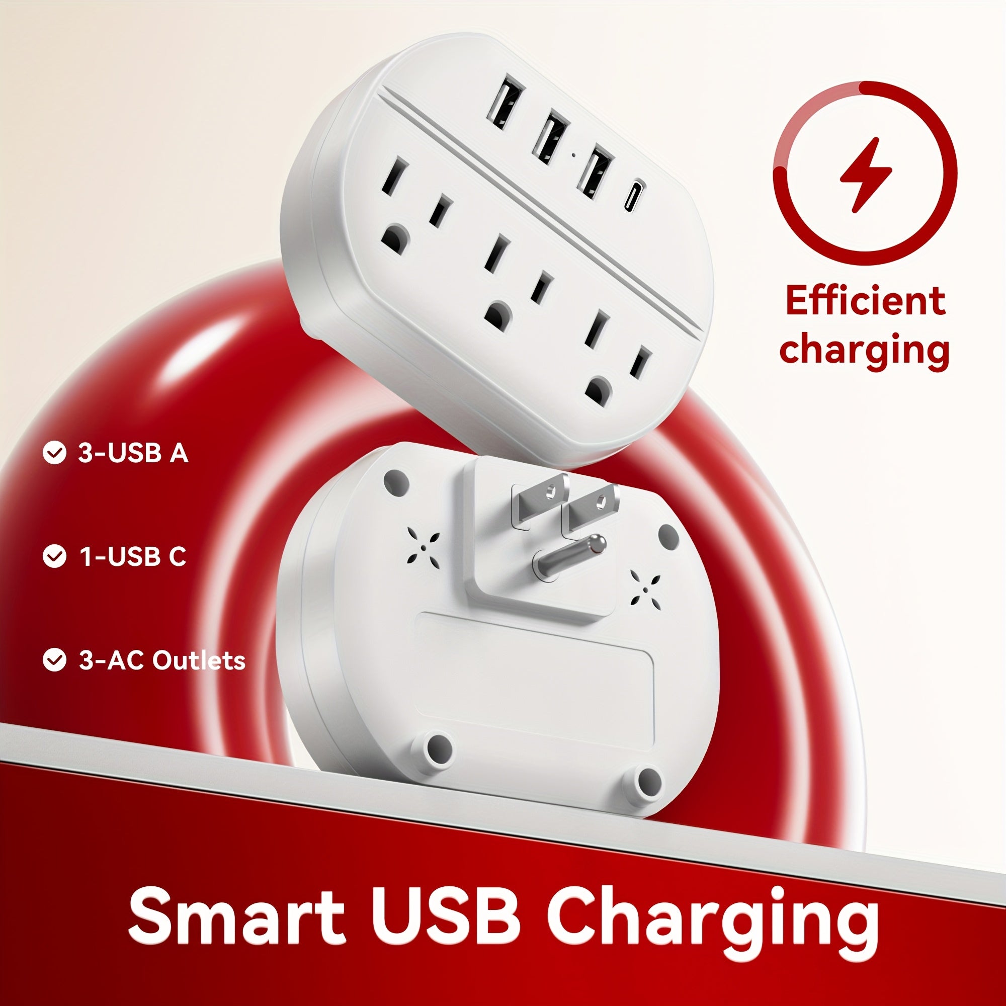 This Is a 7-In-1 Power Strip Featuring a USB Port, Three USB-A Ports, One USB-C Port, And Three AC Socket Outlets. It'S a Wall Socket That Is Portable And Ideal for Home, Office, And Travel Use. Available in White And Black