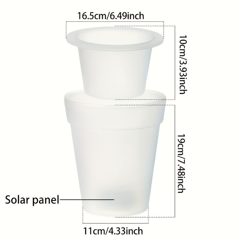 2/4 Sets Solar 4LED Flower Pot Light - Multifunctional Indoor and Outdoor Decoration, IP44 Waterproof, Suitable for Table, Bedroom, Living Room and Garden - Ideal Halloween Christmas Gift