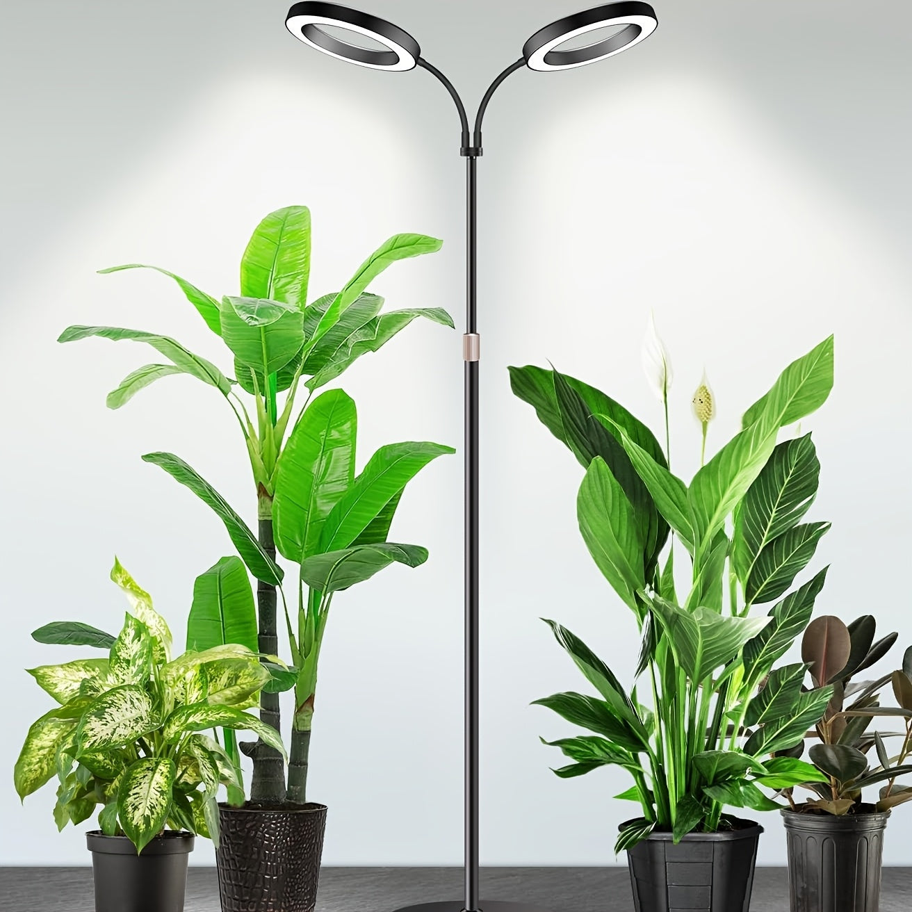 Full Spectrum Plant Grow Light Strip Stand, 3 Lighting Modes, 10 Dimmable Levels, 3/9/12 Hours Timing Function; Heavy-Duty Adjustable Floor Grow Lamp, Height Adjustable, Perfect for Indoor Potted Plants