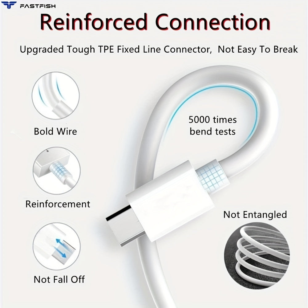 FastFish 20W PD Fast Wall Charger 3FT Type-C Cable For Samsung For Galaxy S23 S22 S21 S20 Ultra For iPhone 15 16