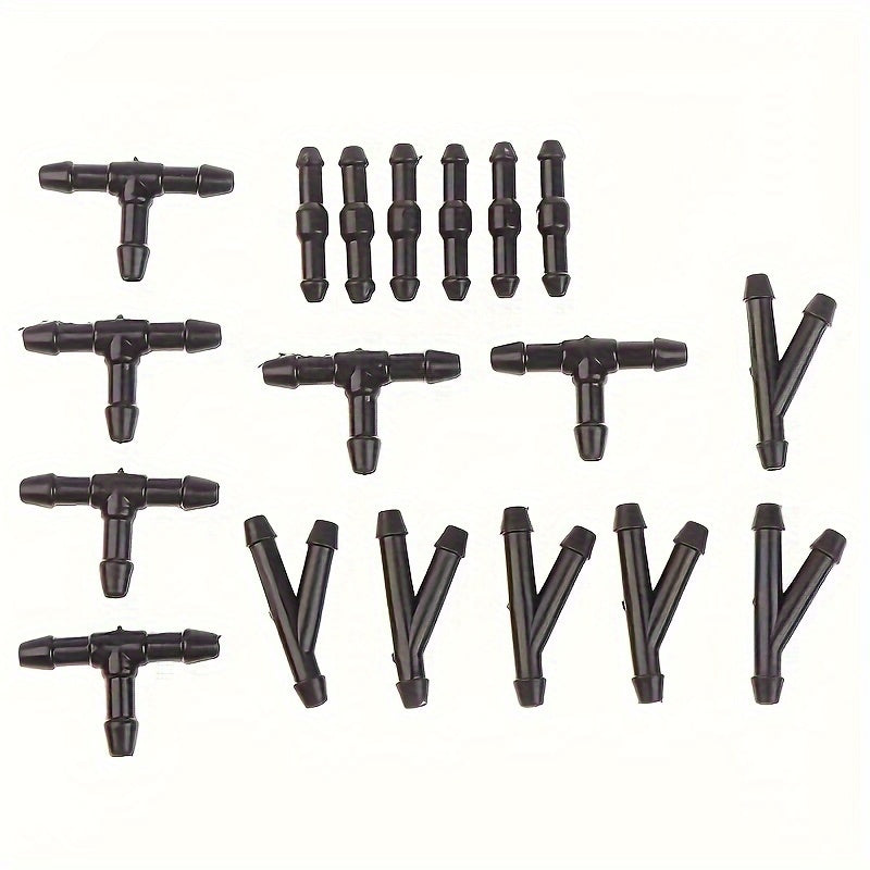 18/30PCS Windshield Washer Hose Connectors – 3 Shapes Available for Car Wiper Water Pipe