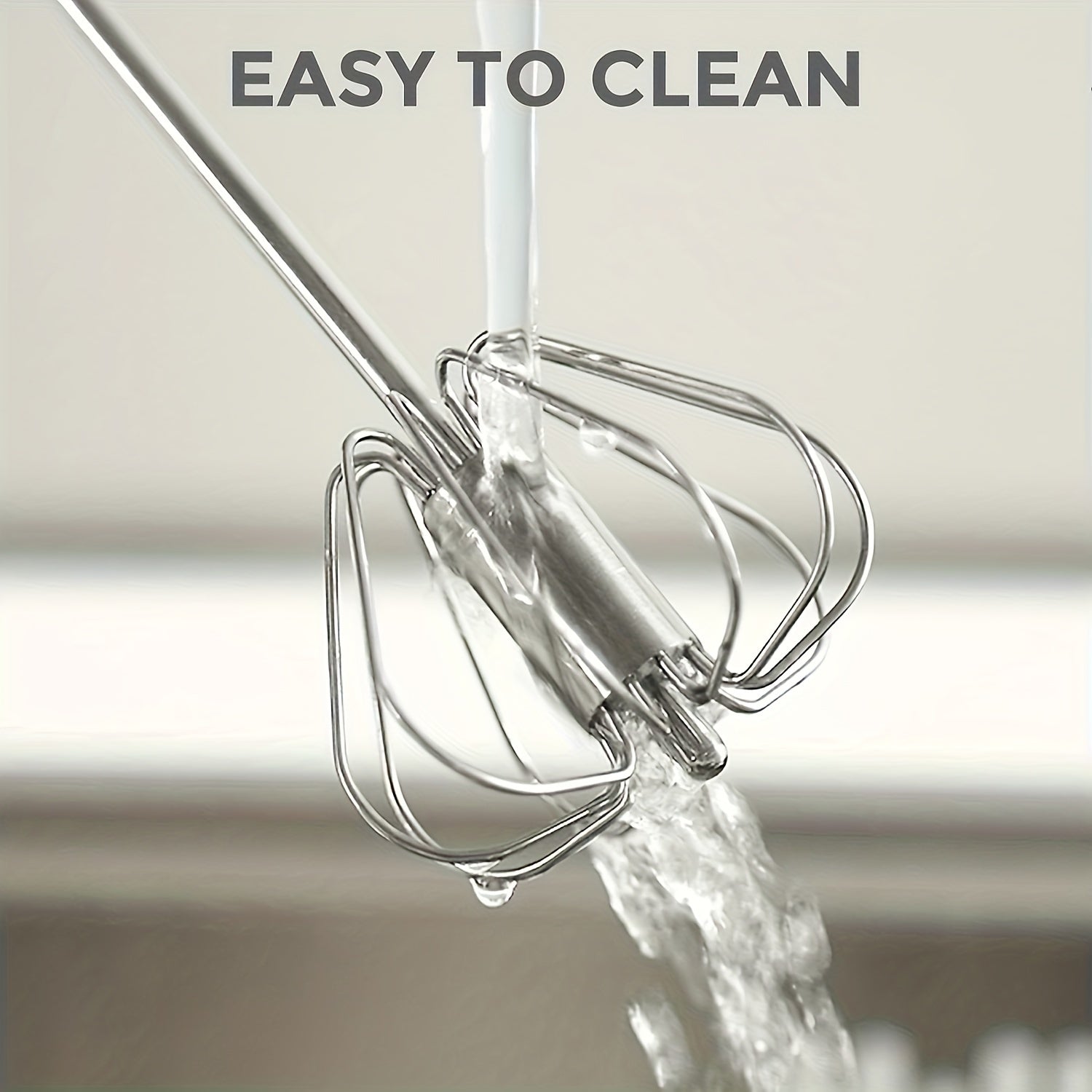 1pc Multifunctional Stainless Steel Whisk & Milk Frother, Home Baking Tools, Cream Egg Hand Blender, Household Push Blender Blender - Egg Whisk, Milk Frother, Hand Push Blender Blender Multi-Tool - Kitchen Utensils for Mixing, Blending, Beating