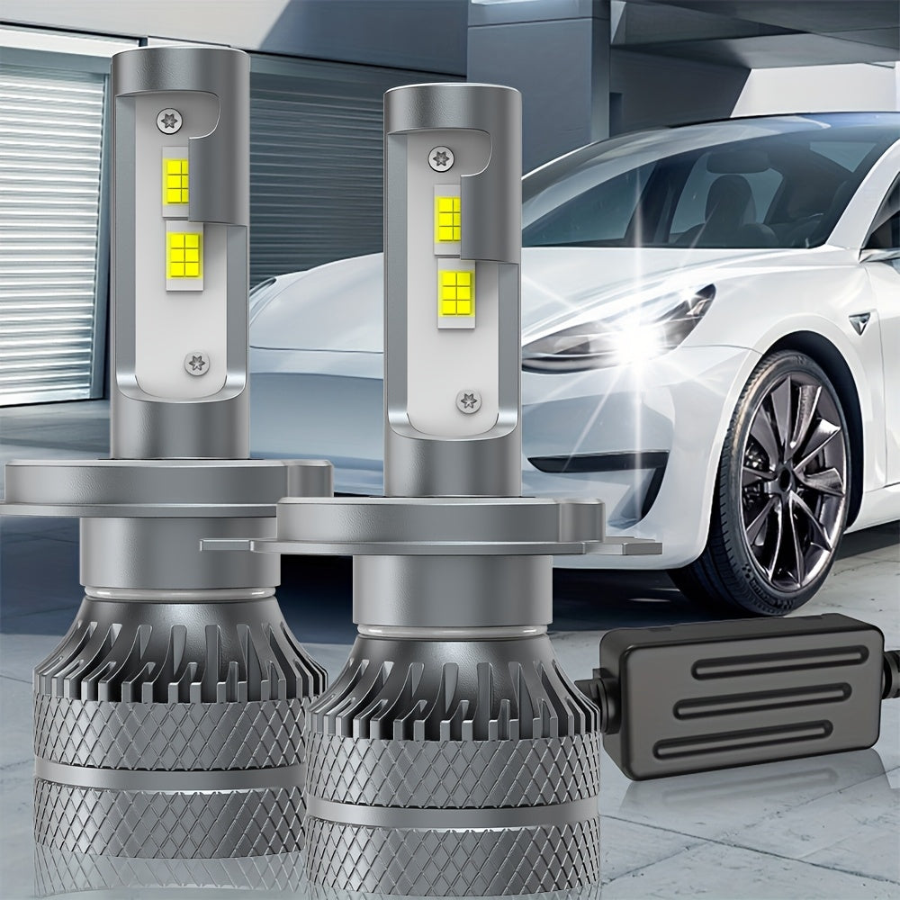 2PCS Super Bright Car LED Lights, 29500LM, Super Bright White Light, 9005/9006/9012, H1/H4/H7/H11 - Car Headlights, Plug-and-Play, Super Heat Dissipation LED Lights, No Battery, Driving Light, Spotlight