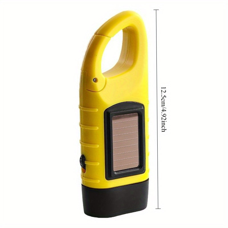 Hand Crank Solar Manual Power Flashlight Rechargeable LED Emergency Light Hand Crank & Solar Function Portable Backpack Flashlight IP66 Waterproof Outdoor Survival Gear