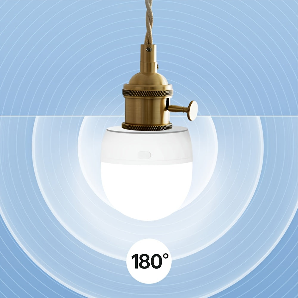 4PCS rechargeable smart LED light, E26/E27 base, with remote control for adjustable color temperature and brightness LED light, USB rechargeable light, suitable for living room, bedroom, chandelier, floor lamp