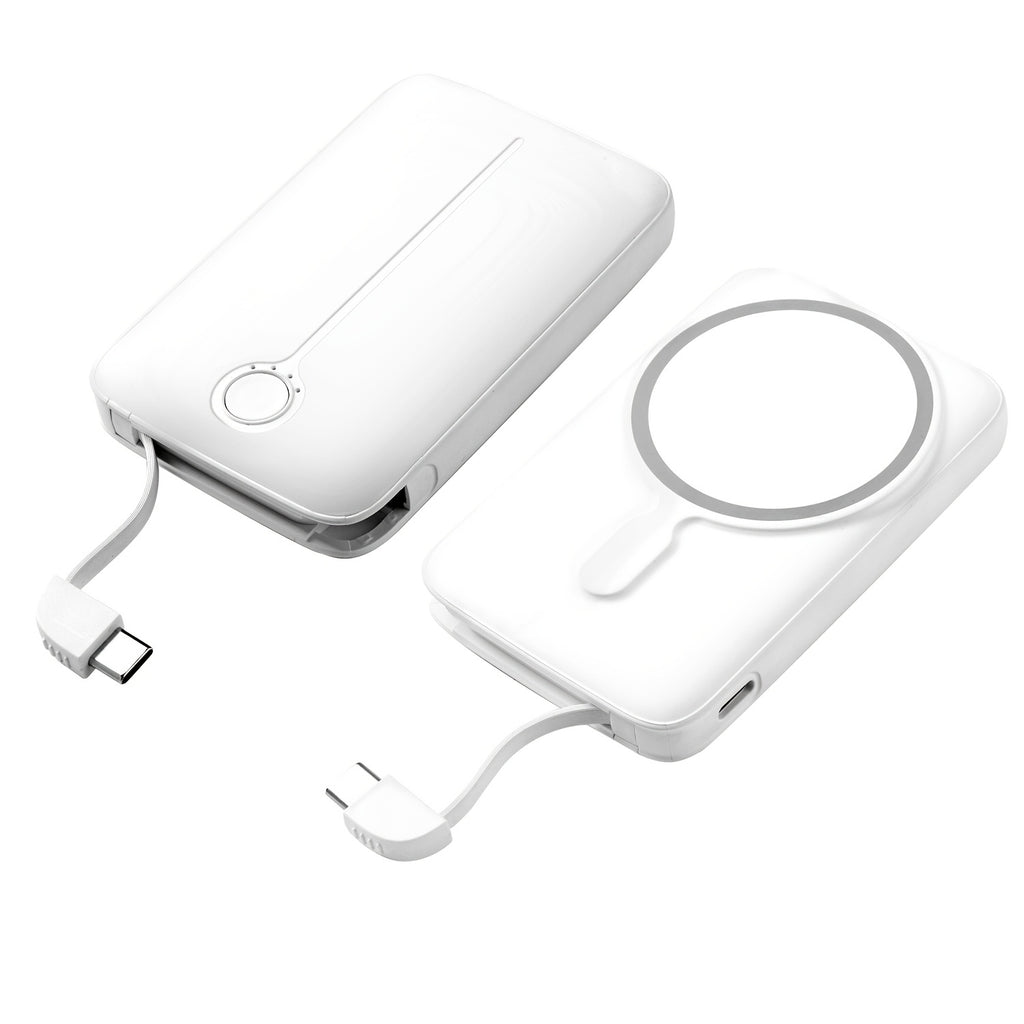 超薄 5000mAh 攜帶型充電器，纖薄無線磁吸行動電源，15W 兩向 USB-C 充電，相容於 iPhone 16/15/14/13/12 系列