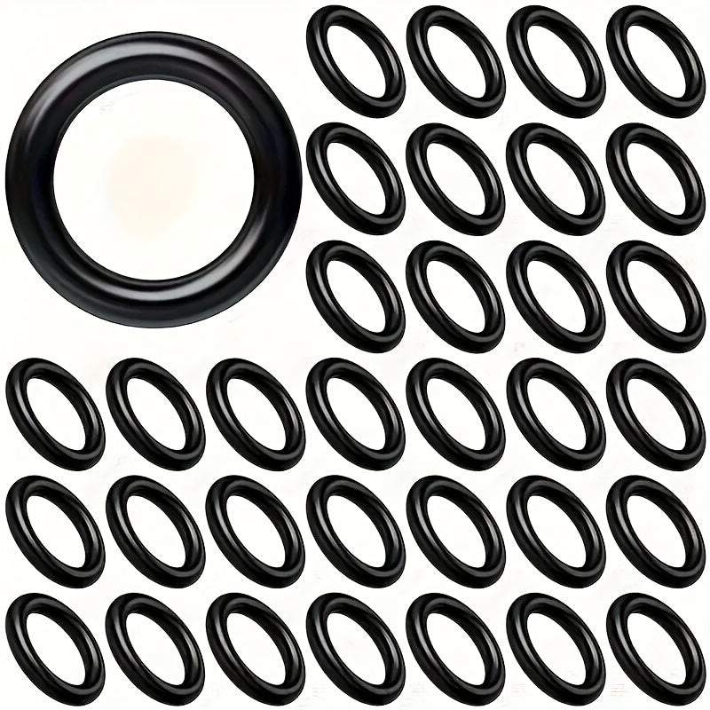 50pcs 橡胶 O 型圈密封垫 - 耐用合成，16mm OD，11.2mm ID，黑色 - 非常适合花园水管，快速连接系统，水龙头，洗车枪和水泵，花园水管密封垫 | O 型圈密封垫。