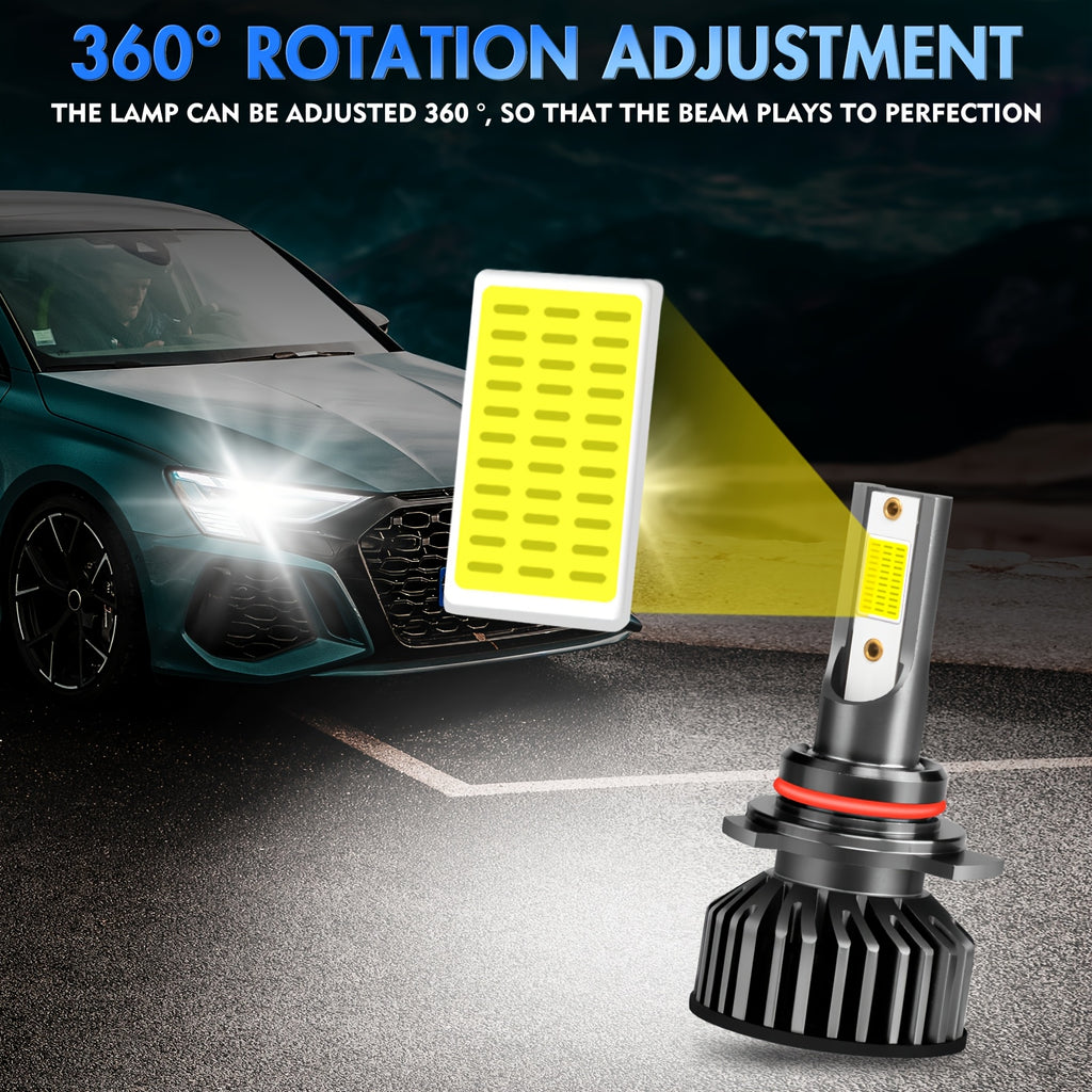 4 Pcs 6000K White LED Headlight Bulbs Hi/Lo Lighting Gimbal Light Bulb Set for Toyota RAV4 2016 2017 2018, No Battery Included