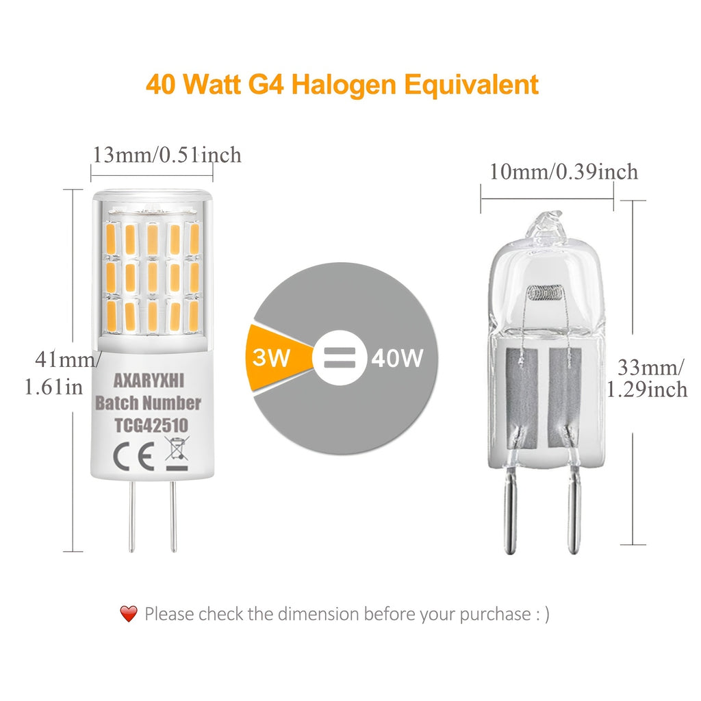 G4 LED crystal light G4 bulb LED pin base bulb, warm color 2700K, voltage AC/DC 12V-24V corn light small bulb, 3W home lighting G4 LED light source, LED G4 pin bulb warm white, 5-pack / 10-pack