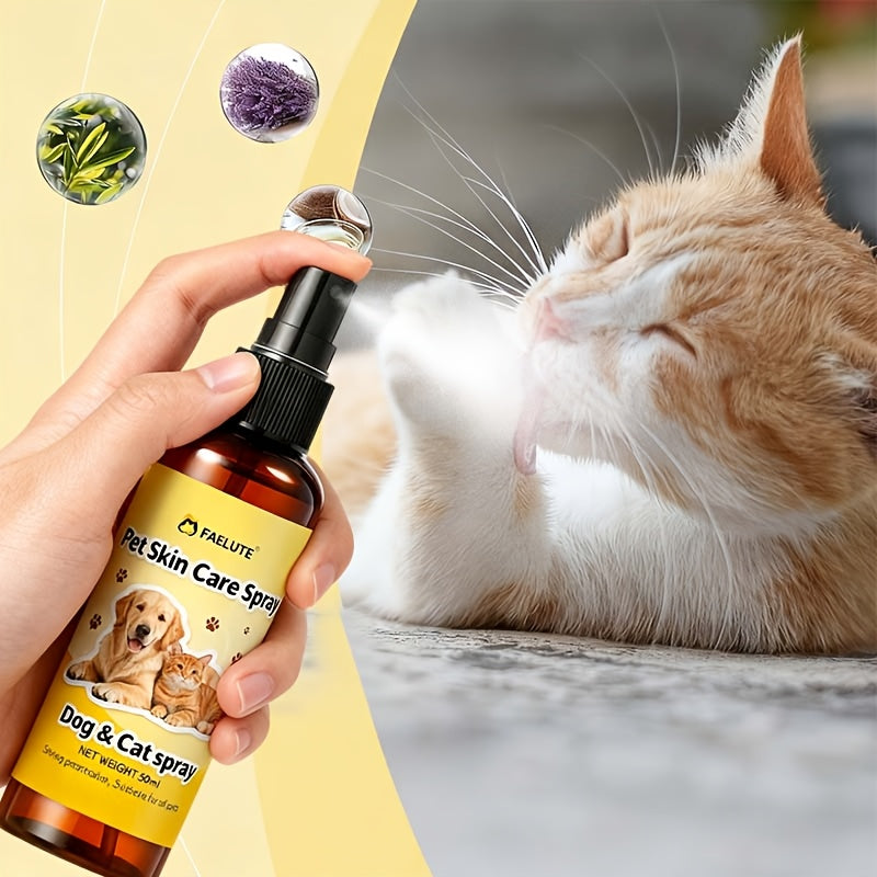 FAELUTE 宠物舒缓喷雾 | 狗狗猫猫温和日常护理喷雾，清新轻盈质地，室内使用，方便居家宠物美容，适合小狗小猫
