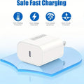 2-Pack 20W PD Fast Charger Set for iPhone 8-14 Series | 60% Charge in 30 Mins with 39.37inch Cable & US Adapter