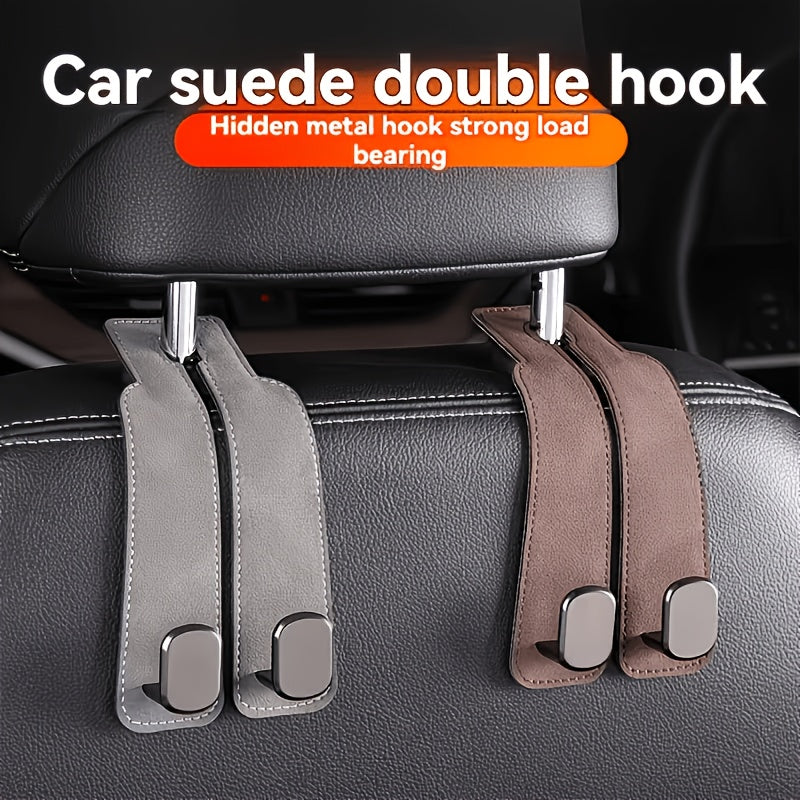 Car Rear Cover with Hidden Metal Hook Design - Synthetic Leather Material, Compatible with Multiple Vehicle Models  fr