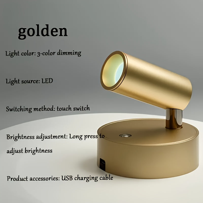 2 modern touch LED spotlights, USB powered, semi-recessed/flat mount, wireless operation, dimmer compatible, suitable for living rooms, bedrooms, offices, cafes - energy-saving LED bathroom and kitchen lighting