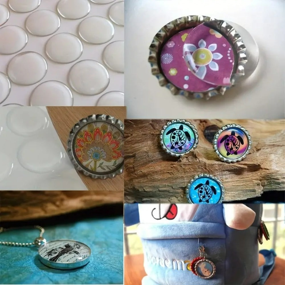 20片透明树脂贴纸 - 强力适用于DIY首饰制作、剪贴簿、吊坠底座覆盖涂层、手工工艺配件 - 透明保护涂层树脂片