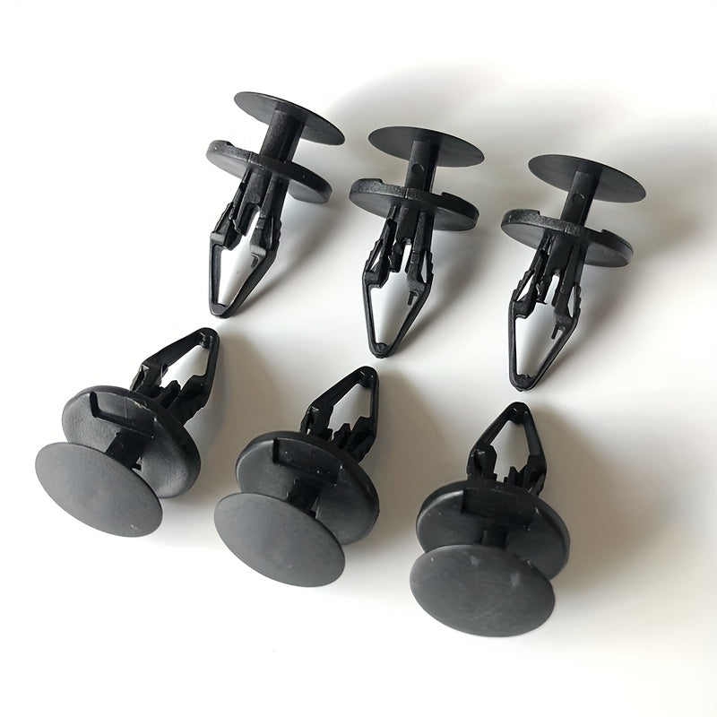 50-Piece Push-Type Fender Retainer Clips – Durable Plastic Fasteners for Ford, Buick & More – Secure Rivet Fixing Solution for Vehicle Assembly | Push Rivet Design | Black Fasteners, Automotive Hardware