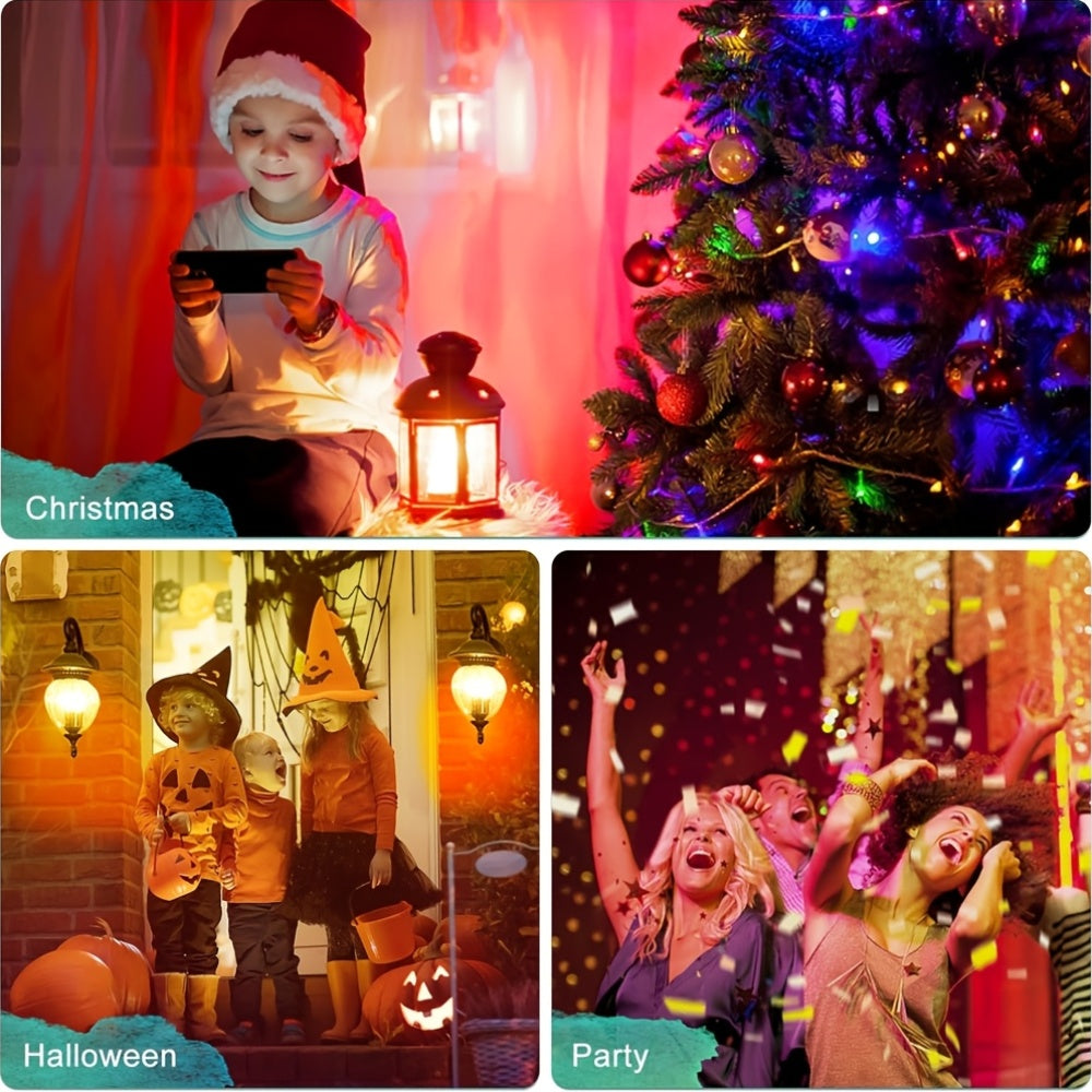 Colored bulb 9W E26 base, suitable for Halloween, Christmas parties, holiday lighting, colors available in blue/red/green/purple/orange/pink